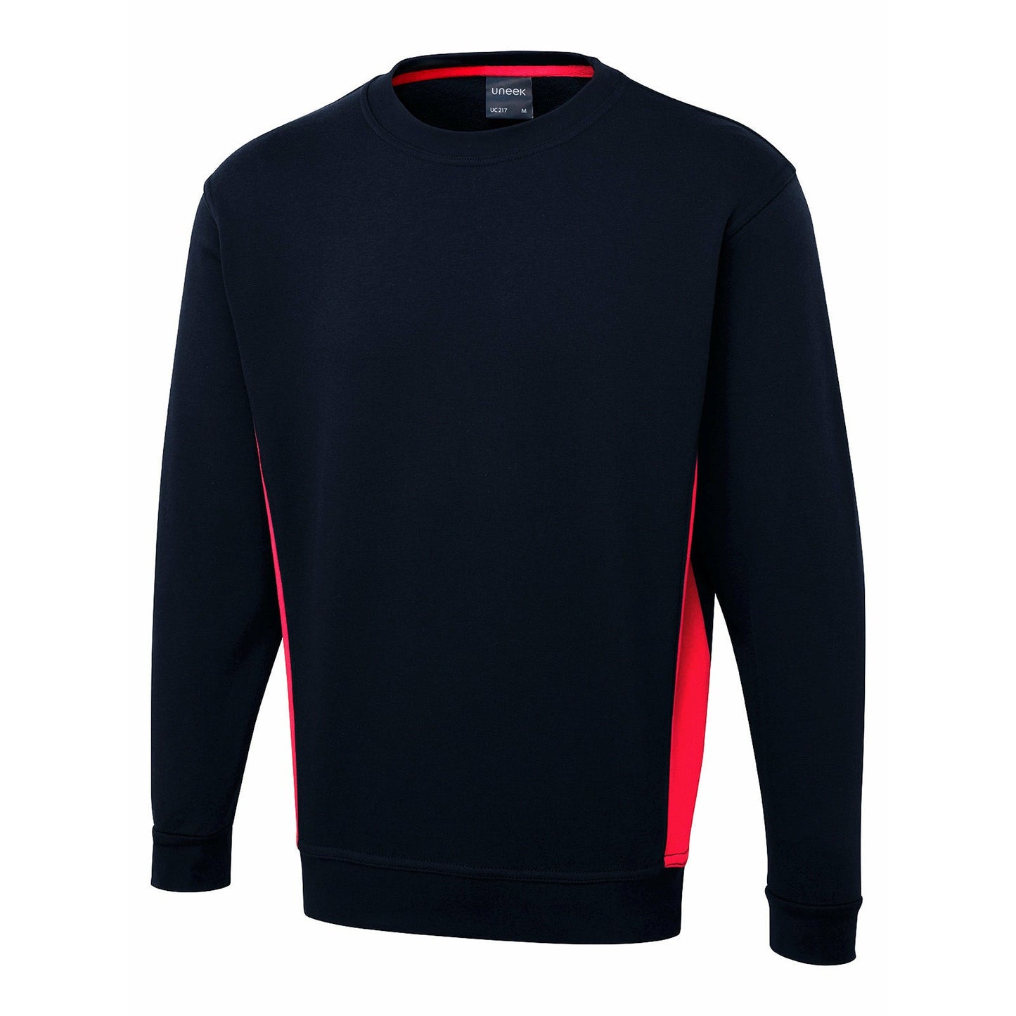 Two Tone Crew New Sweatshirt Navy & Red