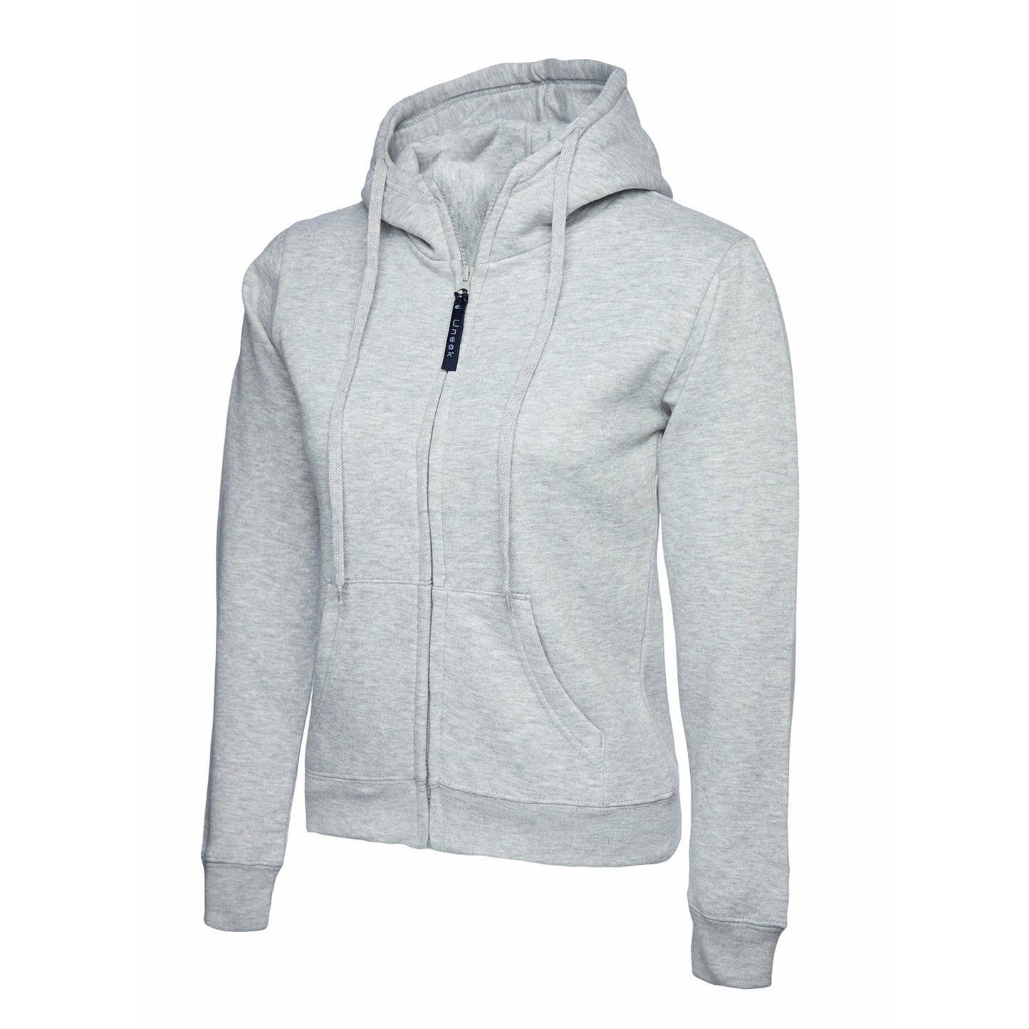 Ladies Classic Full Zip Hooded Sweatshirt Heather