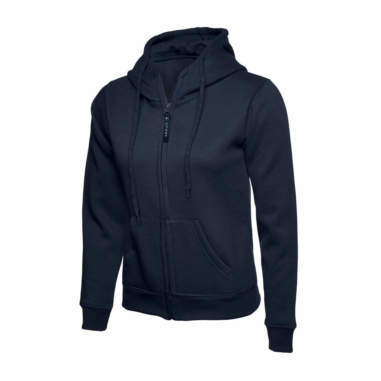 Ladies Classic Full Zip Hooded Sweatshirt Navy