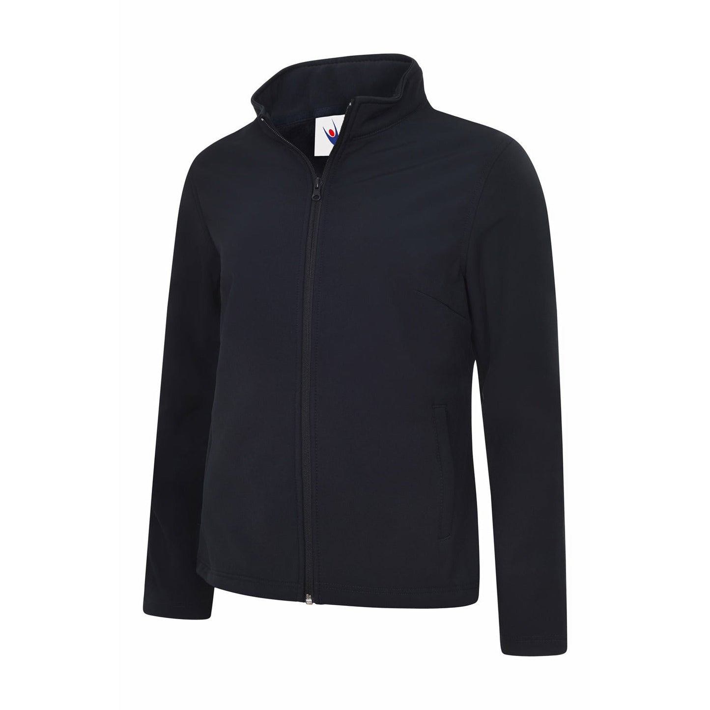 ladies classic full zip softshell navy