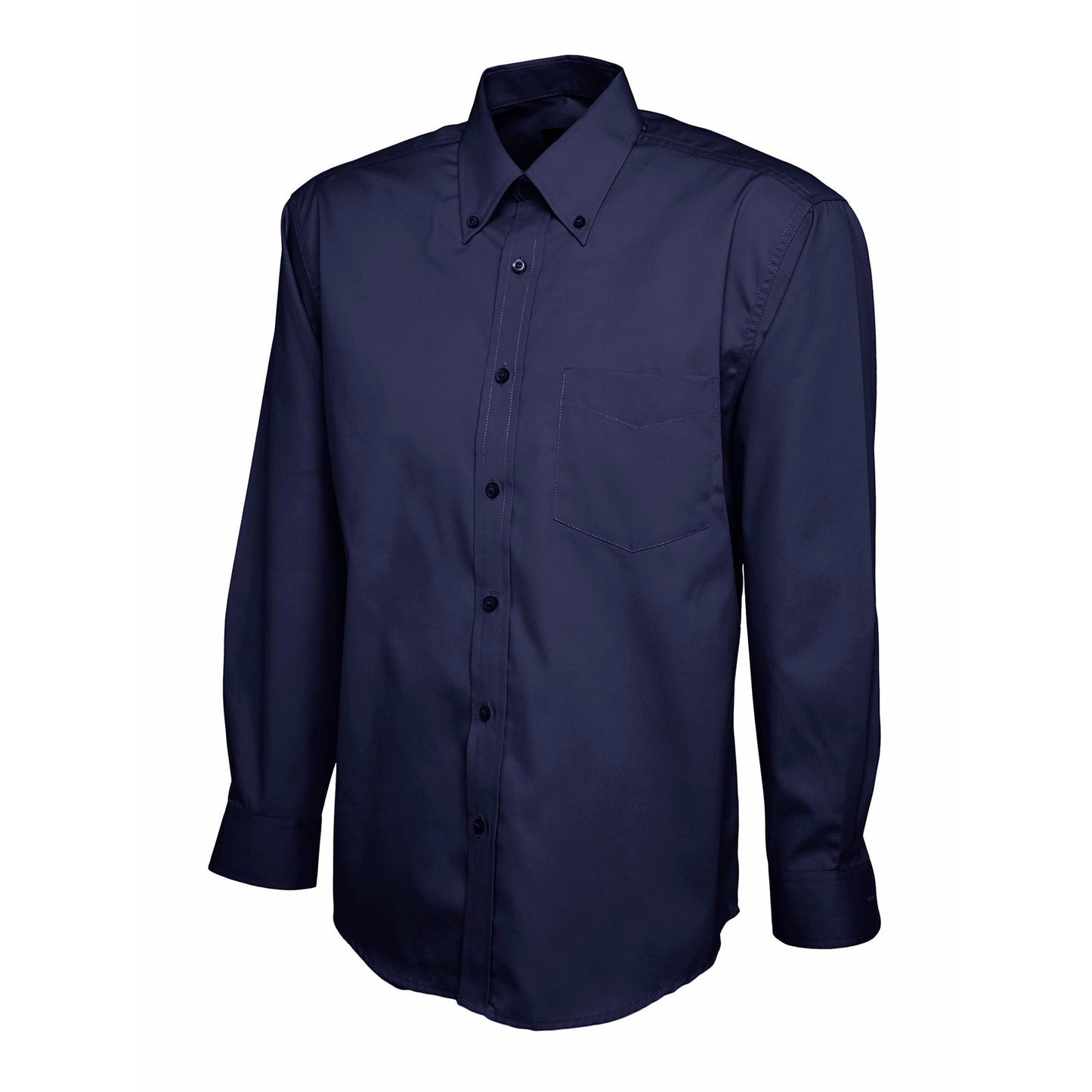 Mens Pinpoint Oxford Full Sleeve Shirt - Navy