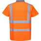 Portwest Hi-Vis Short Sleeved Polo - Orange (Back)
