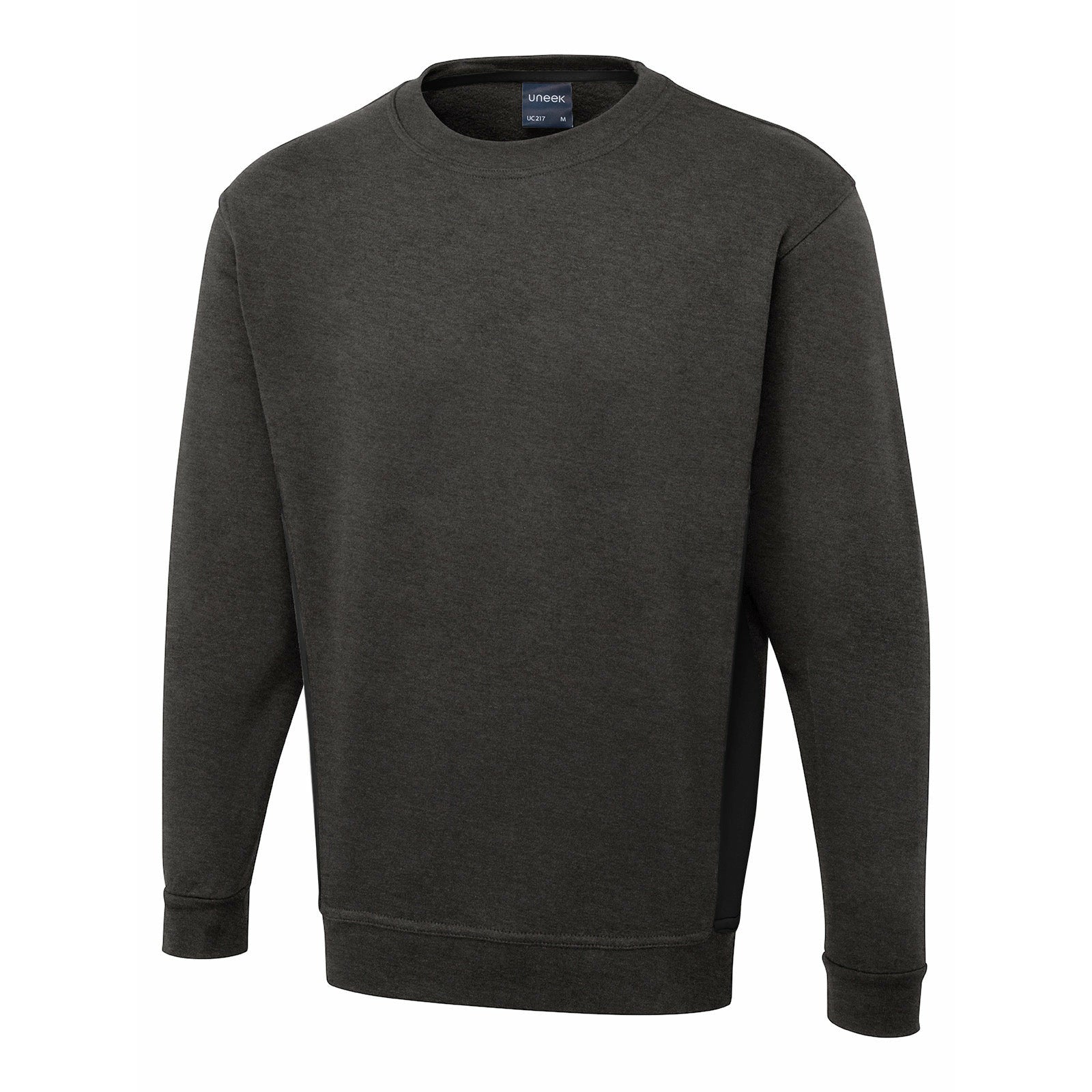 Two Tone Crew New Sweatshirt Grey & Black